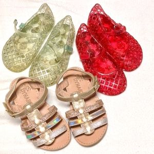 Girl jelly and sandal lot size 8